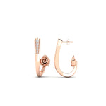 Load image into Gallery viewer, Delicate Bali Flower J Hoops Earrings
