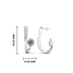 Load image into Gallery viewer, Delicate Bali Flower J Hoops Earrings