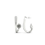 Load image into Gallery viewer, Delicate Bali Flower J Hoops Earrings