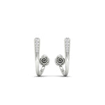 Load image into Gallery viewer, Delicate Bali Flower J Hoops Earrings