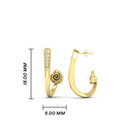 Load image into Gallery viewer, Delicate Bali Flower J Hoops Earrings
