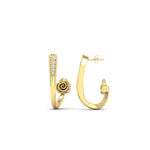 Load image into Gallery viewer, Delicate Bali Flower J Hoops Earrings