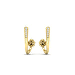 Load image into Gallery viewer, Delicate Bali Flower J Hoops Earrings