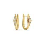 Load image into Gallery viewer, Delicate Conical Diamond Hoop Earrings