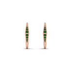 Load image into Gallery viewer, Delicate Conical Diamond Hoop Earrings
