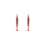 Load image into Gallery viewer, Delicate Conical Diamond Hoop Earrings