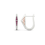 Load image into Gallery viewer, Delicate Conical Diamond Hoop Earrings