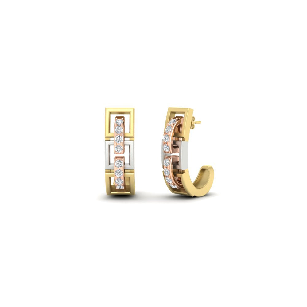 Delicate Diamond Bali Earrings