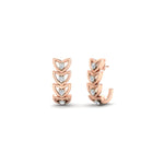 Load image into Gallery viewer, Delicate Diamond Heart Shape J Hoops Earings