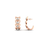 Load image into Gallery viewer, Delicate Diamond Heart Shape J Hoops Earings
