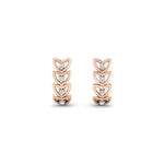 Load image into Gallery viewer, Delicate Diamond Heart Shape J Hoops Earings