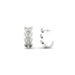 Load image into Gallery viewer, Delicate Diamond Heart Shape J Hoops Earings