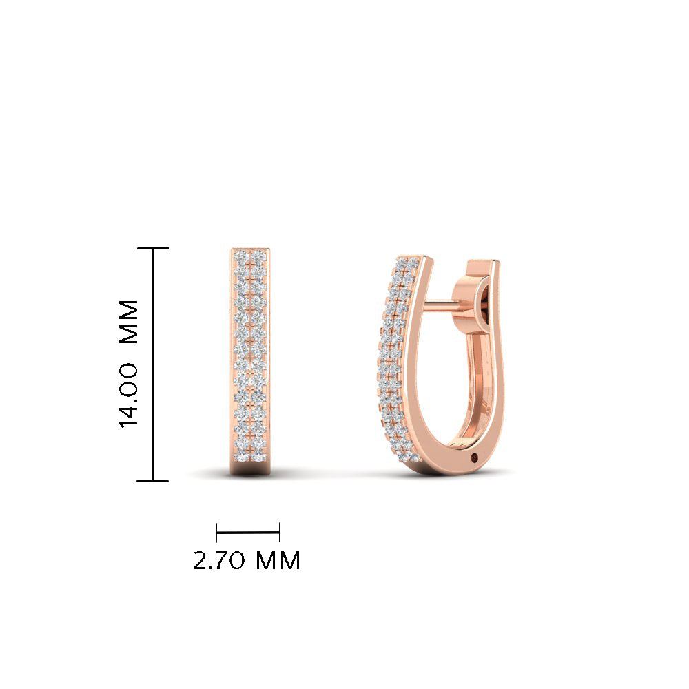 Delicate Diamond Hoop Earrings