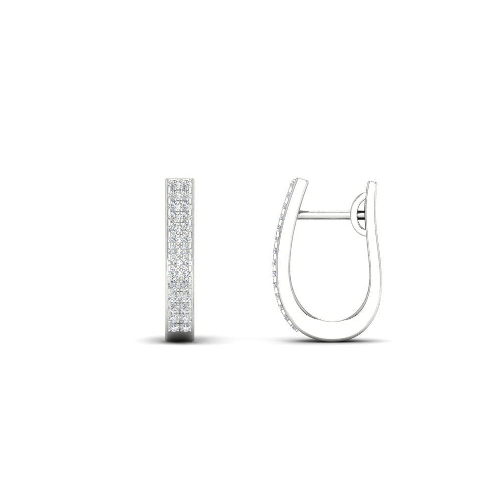 Delicate Diamond Hoop Earrings