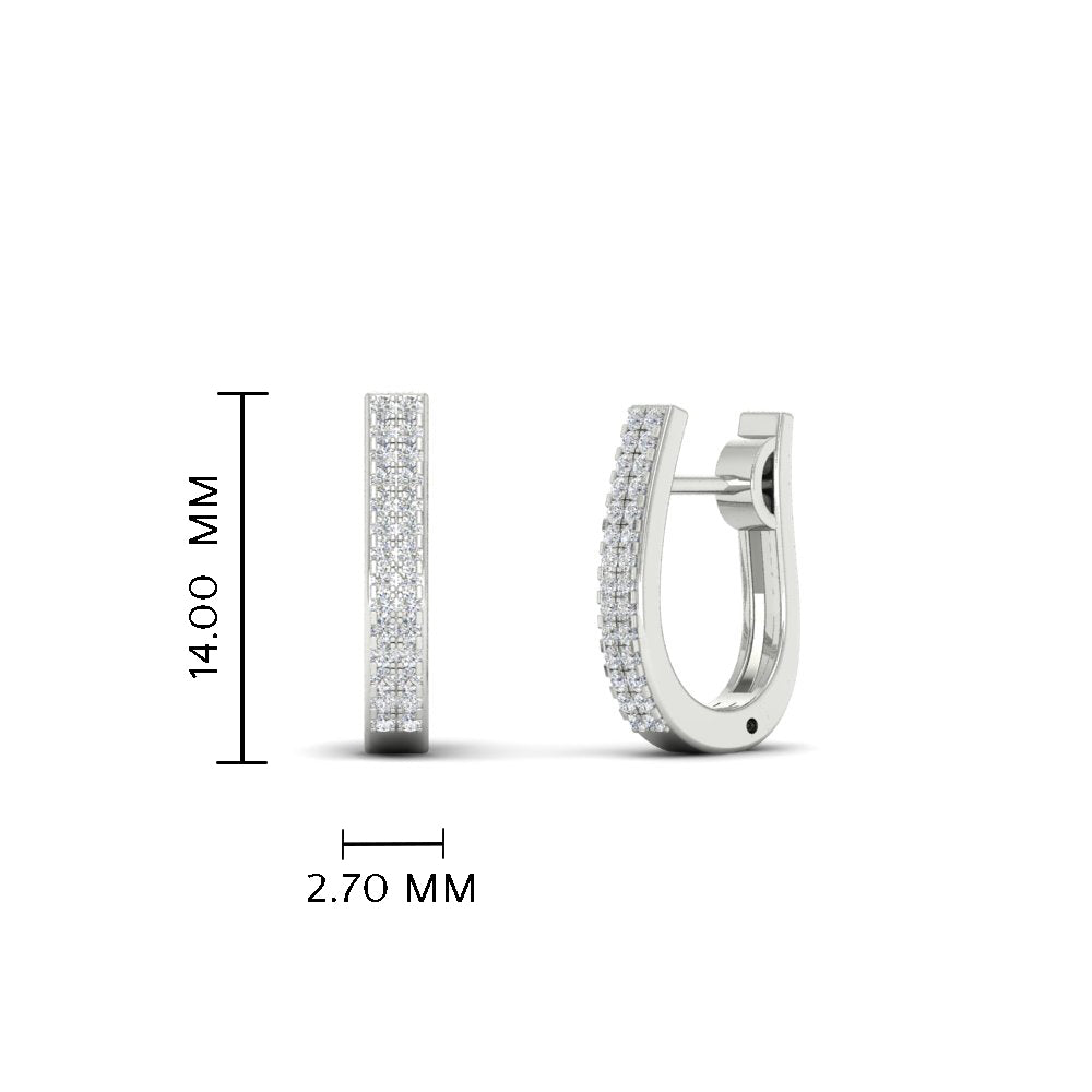 Delicate Diamond Hoop Earrings