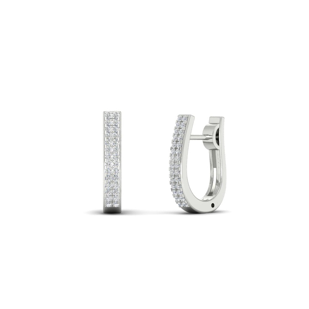Delicate Diamond Hoop Earrings