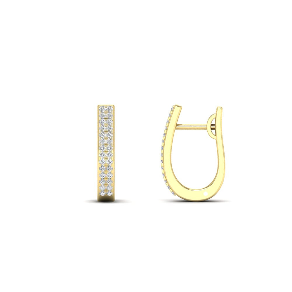 Delicate Diamond Hoop Earrings