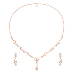 Load image into Gallery viewer, Delicate Diamond Necklace With Earrings