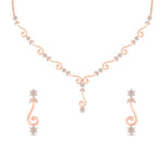Load image into Gallery viewer, Delicate Diamond Necklace With Earrings