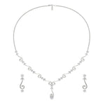 Load image into Gallery viewer, Delicate Diamond Necklace With Earrings