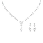 Load image into Gallery viewer, Delicate Diamond Necklace With Earrings