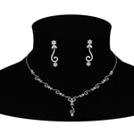 Load image into Gallery viewer, Delicate Diamond Necklace With Earrings