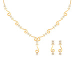 Load image into Gallery viewer, Delicate Diamond Necklace With Earrings