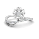 Load image into Gallery viewer, Delicate Flower Real Diamond Engagement Ring
