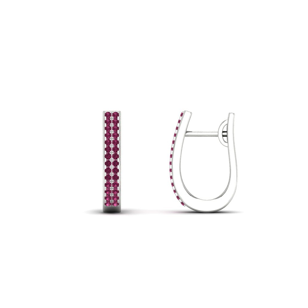 Delicate Diamond Hoop Earrings