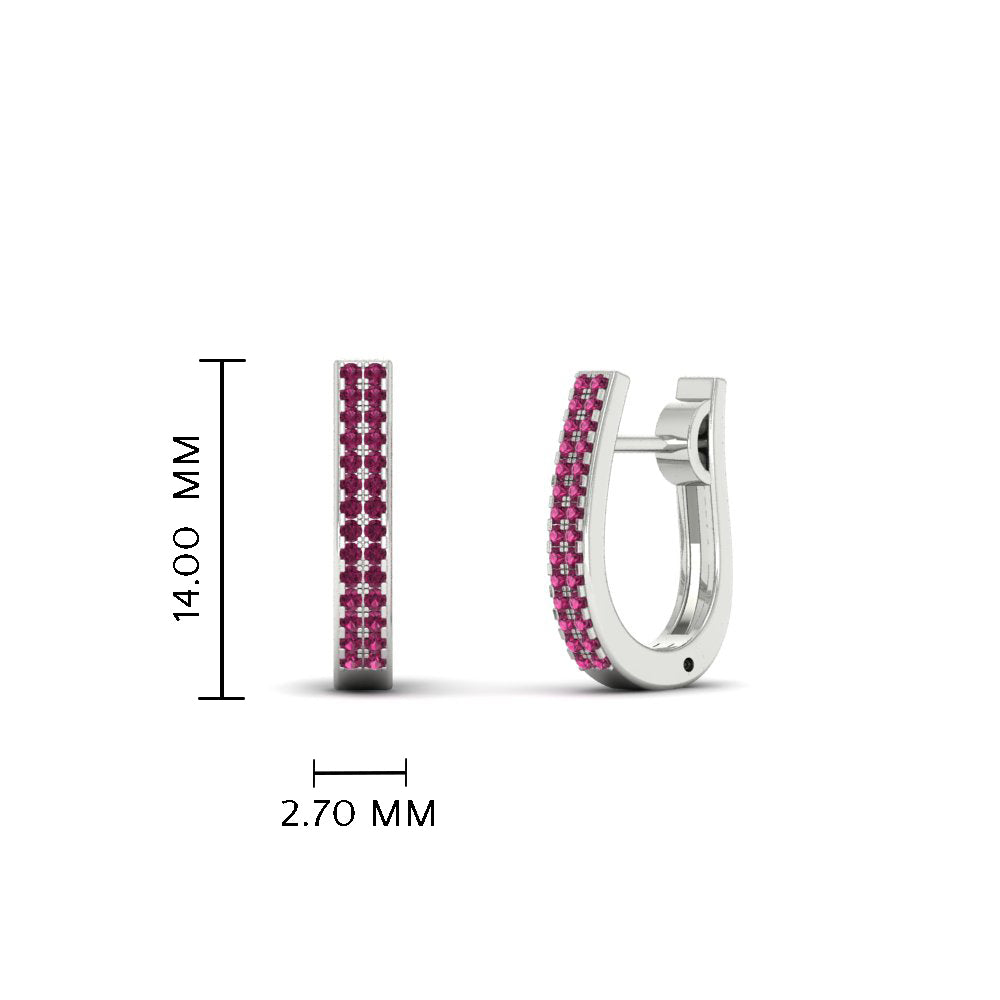 Delicate Diamond Hoop Earrings
