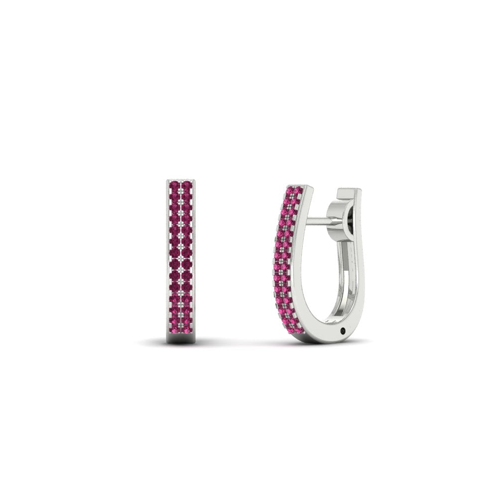 Delicate Diamond Hoop Earrings