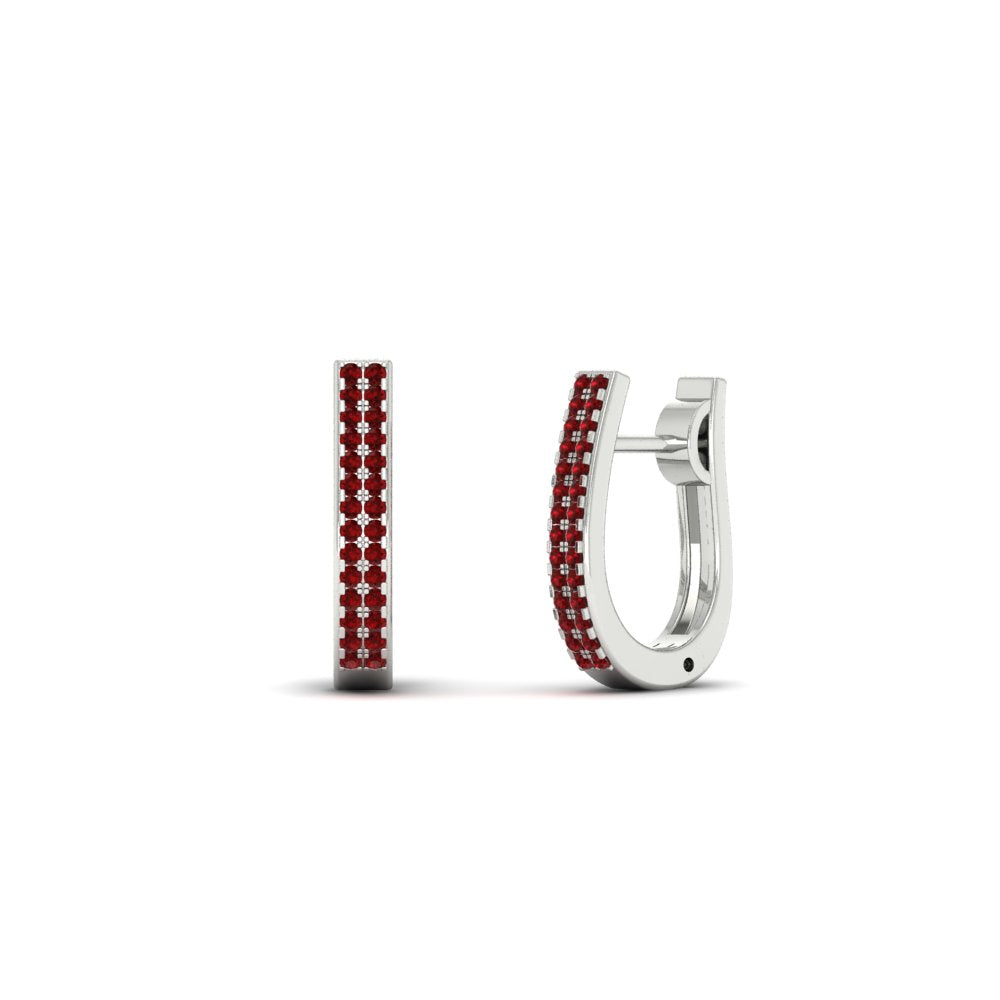 Delicate Diamond Hoop Earrings