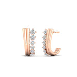 Load image into Gallery viewer, Diamond J Hoops Earrings
