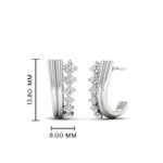 Load image into Gallery viewer, Diamond J Hoops Earrings