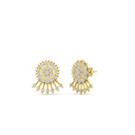 Load image into Gallery viewer, Diamond And Gold Impon Stud Earring