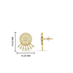 Load image into Gallery viewer, Diamond And Gold Impon Stud Earring