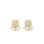 Load image into Gallery viewer, Diamond And Gold Impon Stud Earring