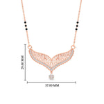 Load image into Gallery viewer, diamond-filigree-tanmaniya-3-black-beads-mangalsutra-in-rose-gold-mgs9027angle1-nl-rg-hw.jpg?v=1781774864