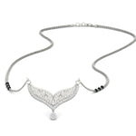 Load image into Gallery viewer, diamond-filigree-tanmaniya-3-black-beads-mangalsutra-in-white-gold-mgs9027sleep-nl-wg.jpg?v=1781774865
