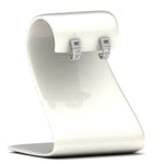 Load image into Gallery viewer, Diamond J Hoops Square Earrings