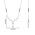Load image into Gallery viewer, diamond-leaf-drop-3-black-bead-mangalsutra-necklace-in-white-gold-mgs9032angle2-nl-wg-hw.jpg?v=1785412505