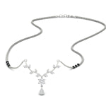 Load image into Gallery viewer, diamond-leaf-drop-3-black-bead-mangalsutra-necklace-in-white-gold-mgs9032sleep-nl-wg.jpg?v=1785412505