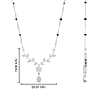 Load image into Gallery viewer, diamond-leaf-drop-spaced-out-black-bead-mangalsutra-necklace-in-white-gold-mgs9032angle2-nl-wg-hw.jpg?v=1785412343