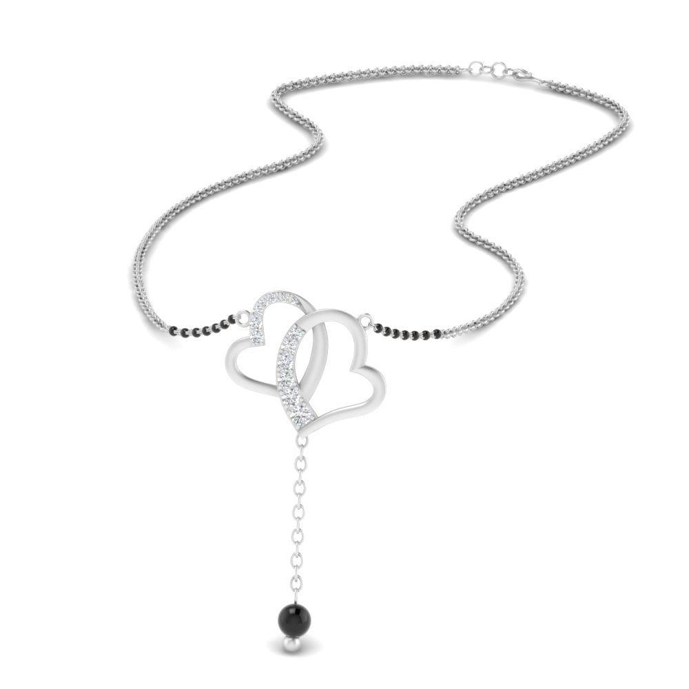 Double Heart Cute Mangalsutra Necklace