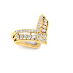 Load image into Gallery viewer, Double Row Crown Chevron Diamond Vanki Ring