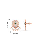 Load image into Gallery viewer, Diamond And Gold Impon Stud Earring