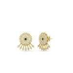 Load image into Gallery viewer, Diamond And Gold Impon Stud Earring