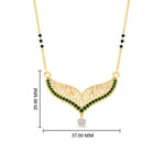 Load image into Gallery viewer, emerald-filigree-tanmaniya-3-black-beads-mangalsutra-in-yellow-gold-mgs9027gemgrangle1-nl-yg-hw.jpg?v=1781780099
