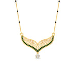 Load image into Gallery viewer, emerald-filigree-tanmaniya-spaced-out-mangalsutra-in-yellow-gold-mgs9027gemgrangle1-nl-yg.jpg?v=1781779946