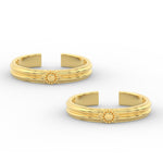 Load image into Gallery viewer, enchanting-floral-design-toe-ring-in-yellow-gold-MGS11451ANGLE3-NL-YG